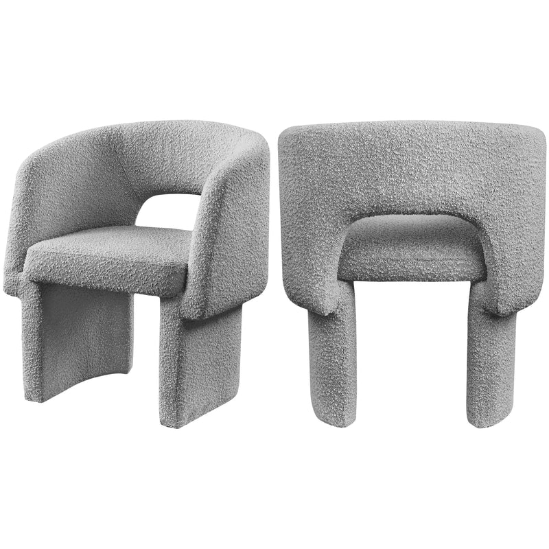 Meridian Emmet Grey Boucle Fabric Dining Chair / Accent Chair IMAGE 9