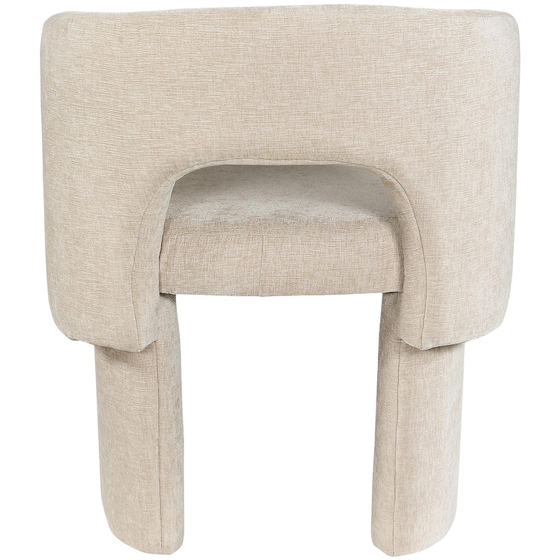 Meridian Emmet Beige Chenille Fabric Dining Chair / Accent Chair IMAGE 2