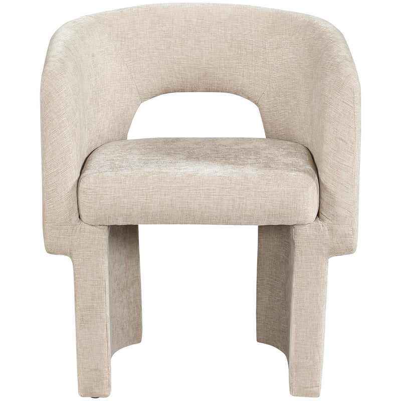 Meridian Emmet Beige Chenille Fabric Dining Chair / Accent Chair IMAGE 4