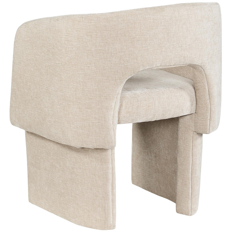 Meridian Emmet Beige Chenille Fabric Dining Chair / Accent Chair IMAGE 5