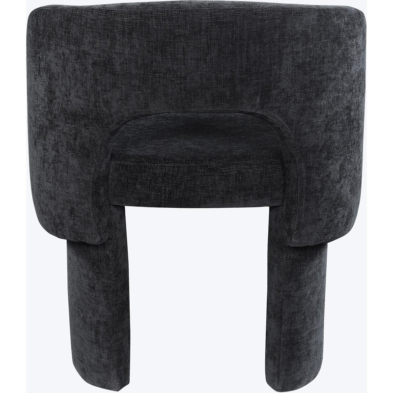 Meridian Emmet Black Chenille Fabric Dining Chair / Accent Chair IMAGE 2