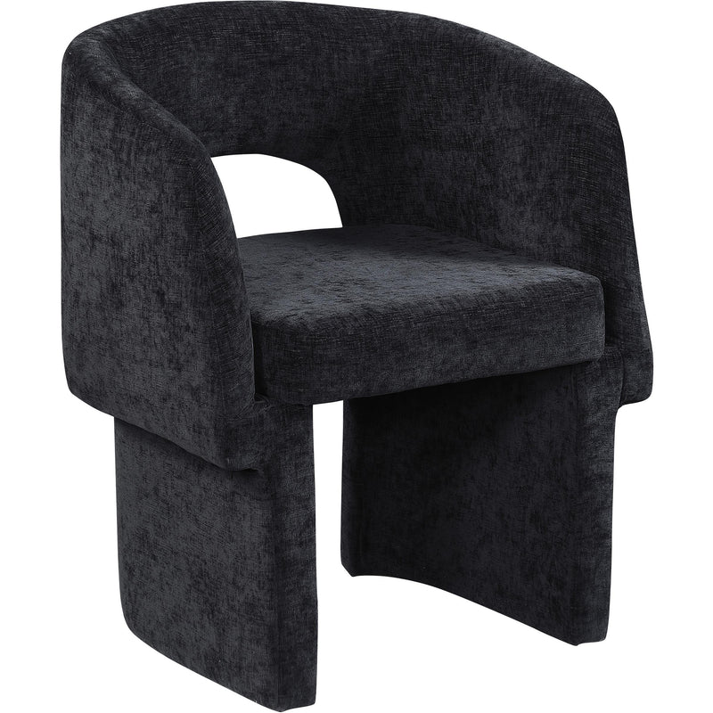 Meridian Emmet Black Chenille Fabric Dining Chair / Accent Chair IMAGE 3