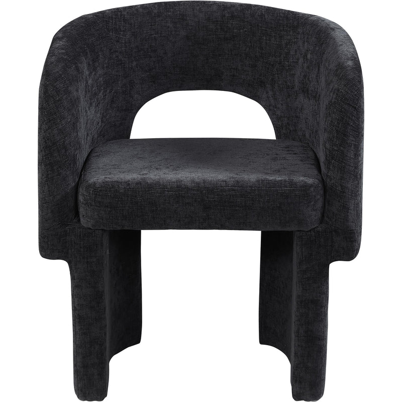 Meridian Emmet Black Chenille Fabric Dining Chair / Accent Chair IMAGE 4