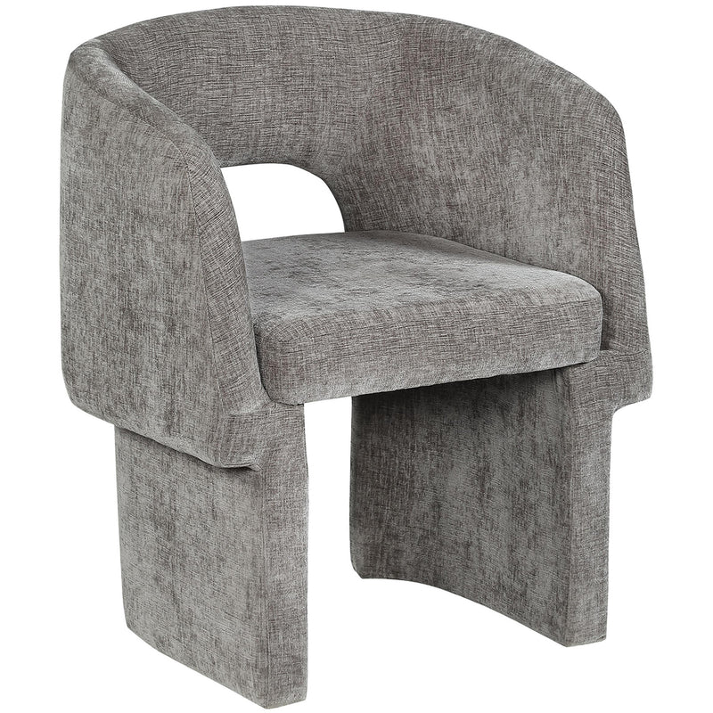 Meridian Emmet Grey Chenille Fabric Dining Chair / Accent Chair IMAGE 3