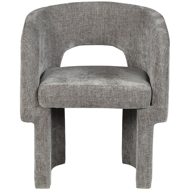 Meridian Emmet Grey Chenille Fabric Dining Chair / Accent Chair IMAGE 4