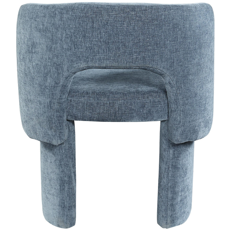 Meridian Emmet Light Blue Chenille Fabric Dining Chair / Accent Chair IMAGE 2