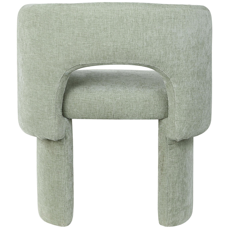 Meridian Emmet Mint Chenille Fabric Dining Chair / Accent Chair IMAGE 2