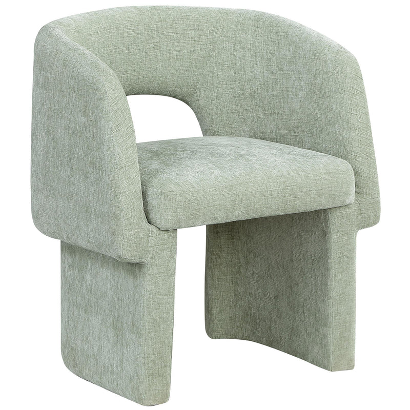 Meridian Emmet Mint Chenille Fabric Dining Chair / Accent Chair IMAGE 3