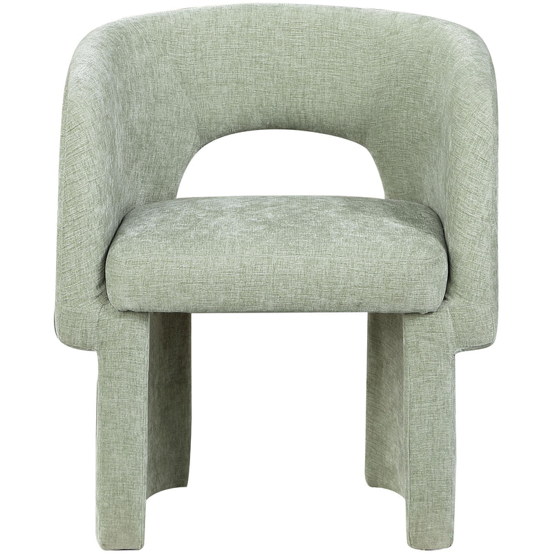 Meridian Emmet Mint Chenille Fabric Dining Chair / Accent Chair IMAGE 4