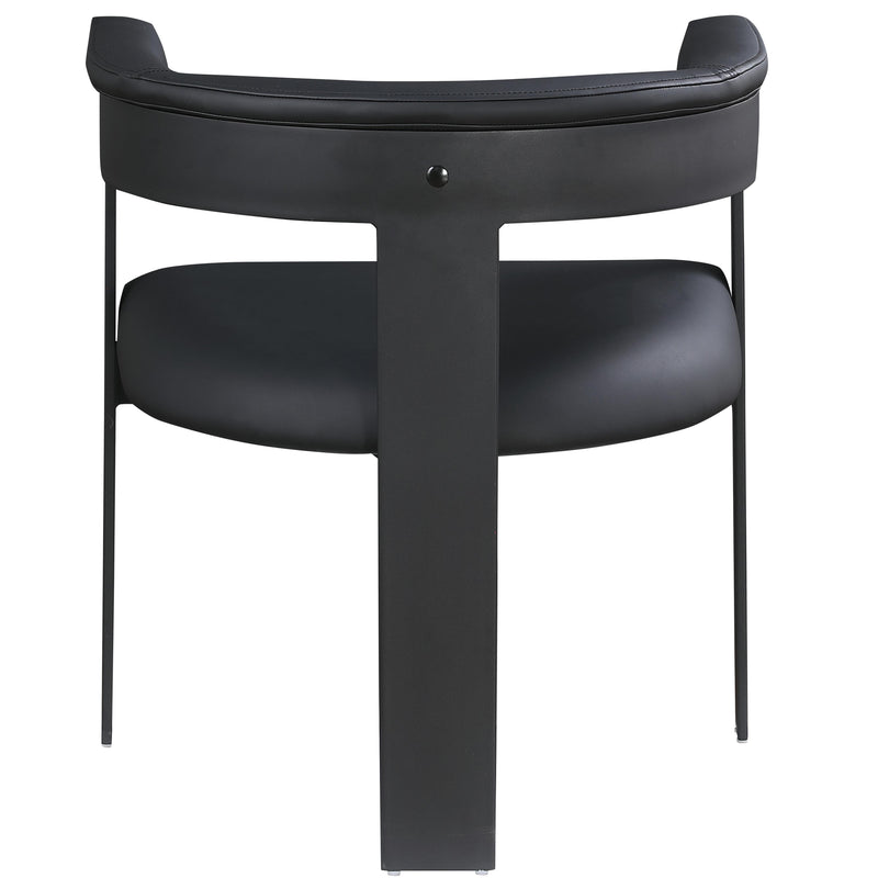 Meridian Romeo Black Vegan Leather Dining Chair IMAGE 3