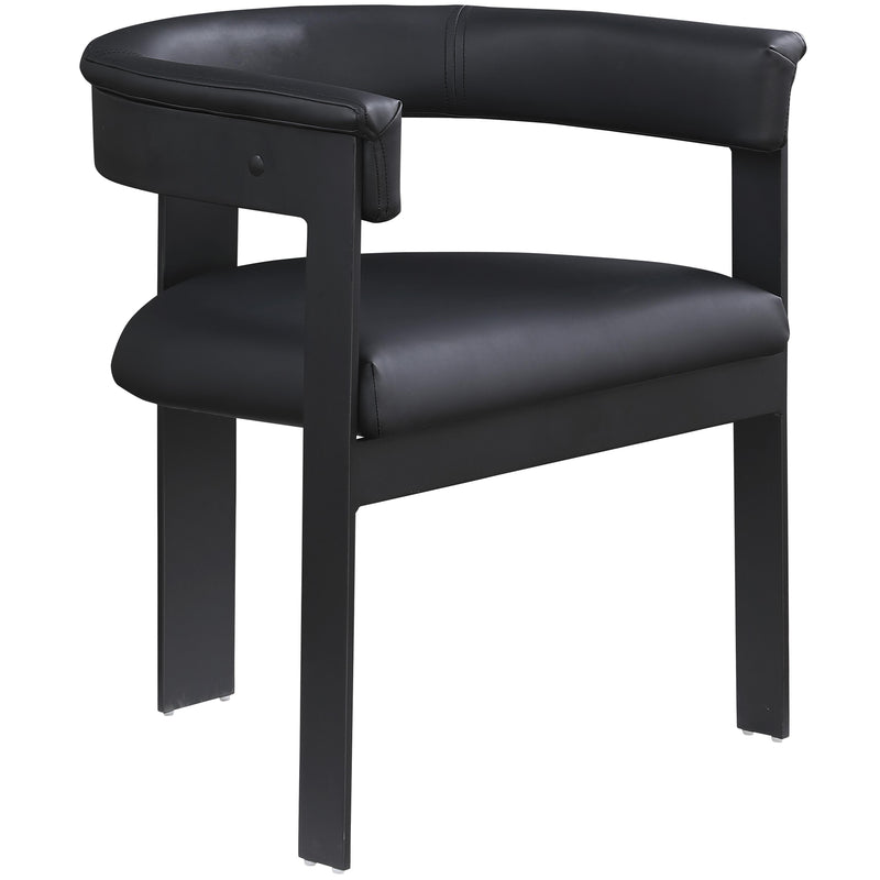 Meridian Romeo Black Vegan Leather Dining Chair IMAGE 4