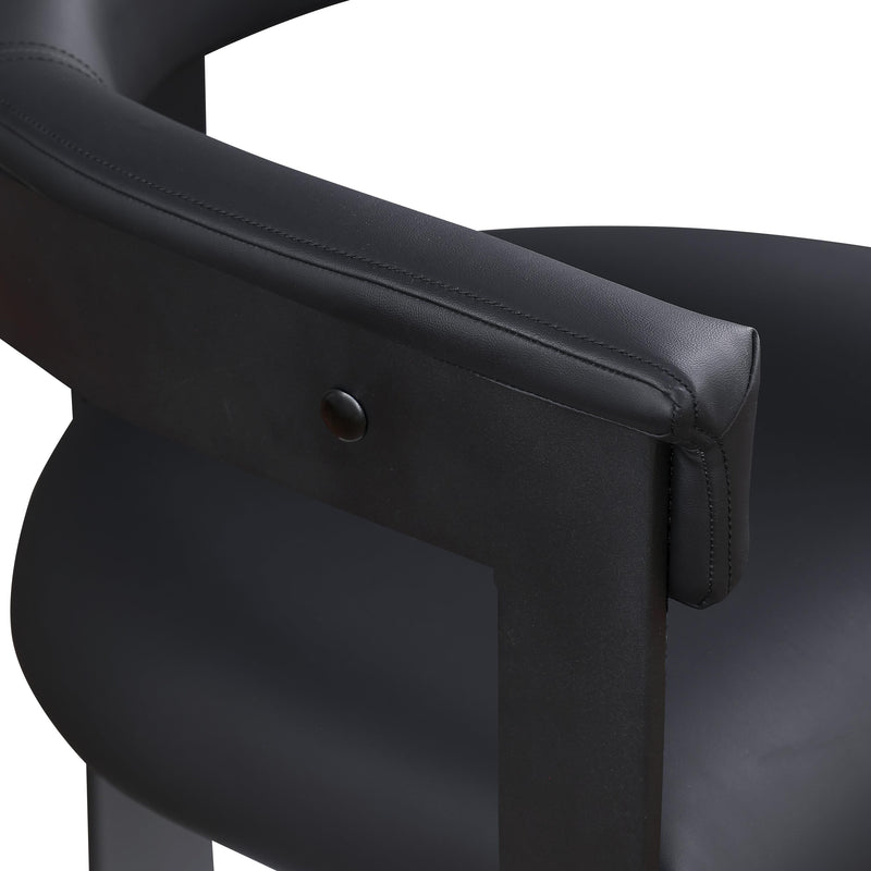 Meridian Romeo Black Vegan Leather Dining Chair IMAGE 8