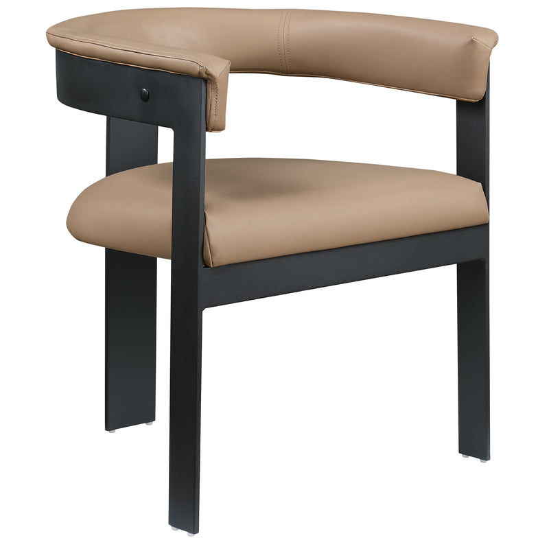 Meridian Romeo Tan Vegan Leather Dining Chair IMAGE 4