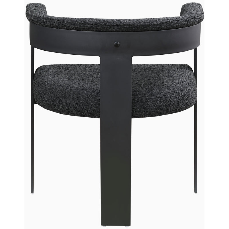 Meridian Romeo Black Boucle Fabric Dining Chair IMAGE 3