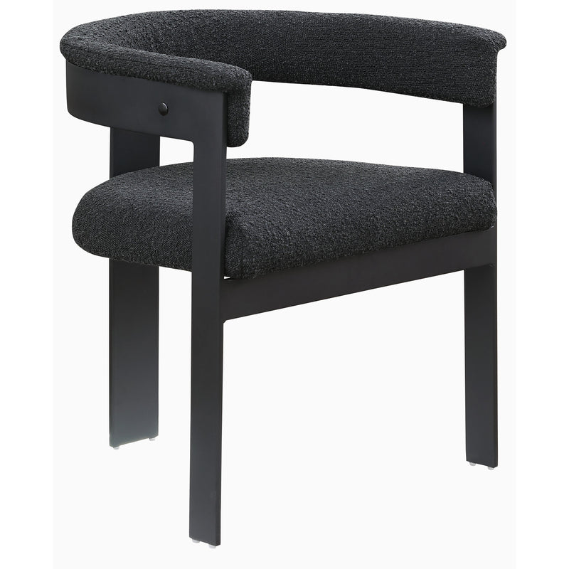 Meridian Romeo Black Boucle Fabric Dining Chair IMAGE 4