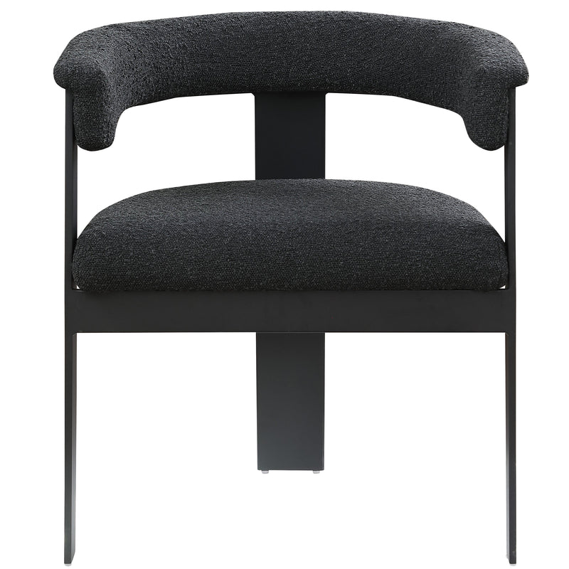 Meridian Romeo Black Boucle Fabric Dining Chair IMAGE 5