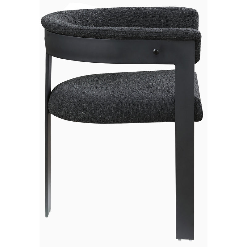 Meridian Romeo Black Boucle Fabric Dining Chair IMAGE 6