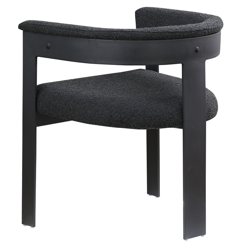 Meridian Romeo Black Boucle Fabric Dining Chair IMAGE 7