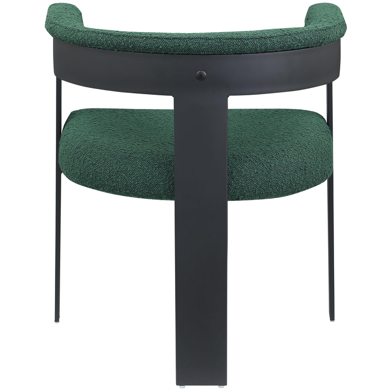 Meridian Romeo Green Boucle Fabric Dining Chair IMAGE 3