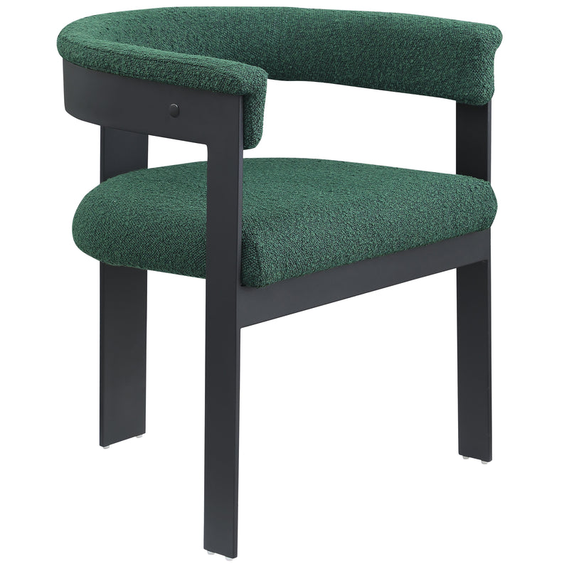 Meridian Romeo Green Boucle Fabric Dining Chair IMAGE 4