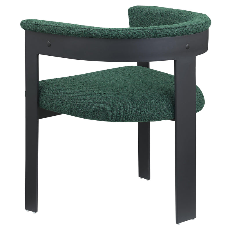 Meridian Romeo Green Boucle Fabric Dining Chair IMAGE 7