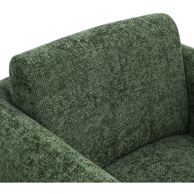 Meridian Alessandra Green Chenille Fabric Swivel Accent Chair IMAGE 7