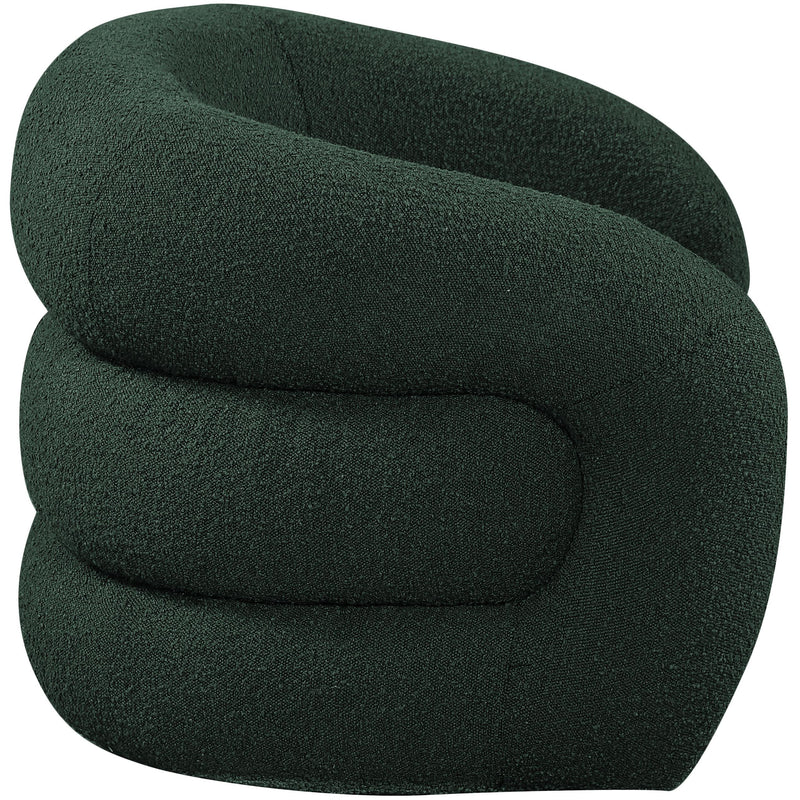 Meridian Roxbury Green Boucle Fabric Swivel Accent Chair IMAGE 6