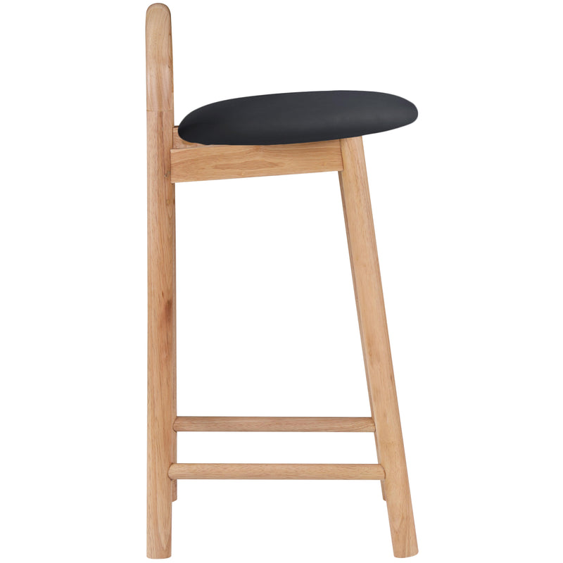 Meridian Calvin Black Vegan Leather Stool IMAGE 6