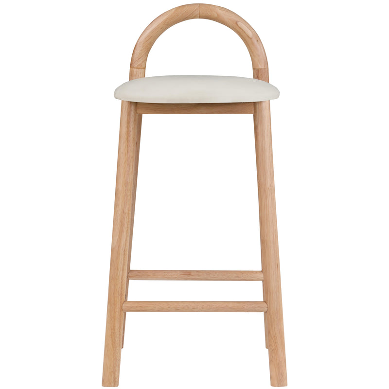 Meridian Calvin Cream Vegan Leather Stool IMAGE 5