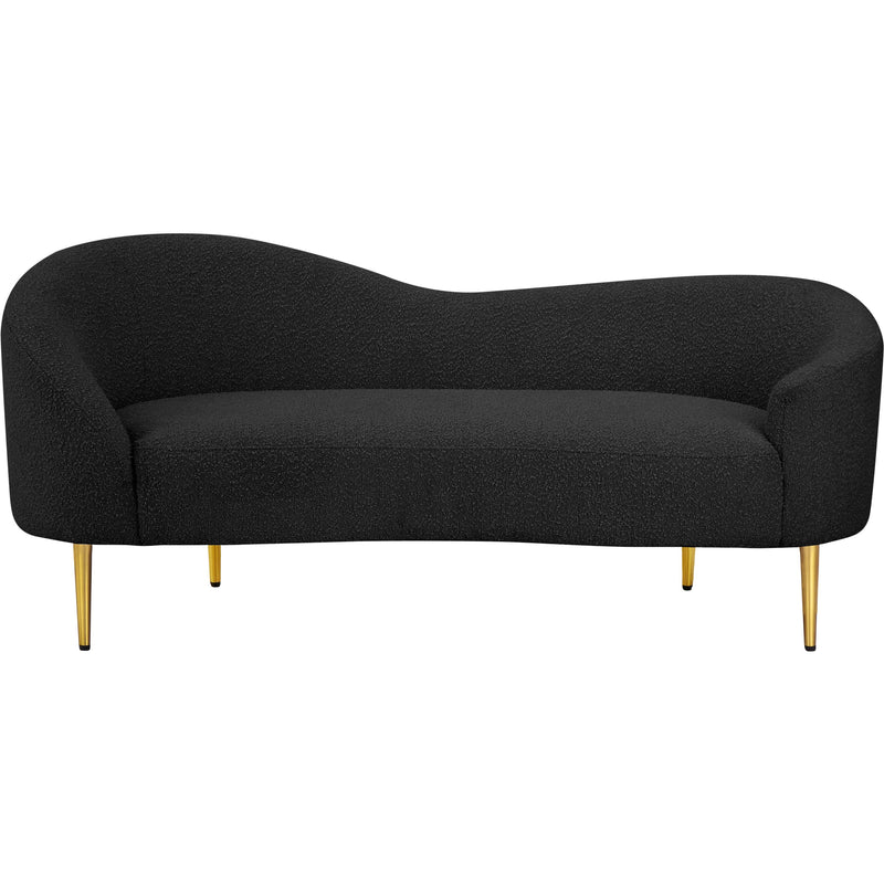 Diamond Modern Furniture Meridian Ritz Stationary Fabric Loveseat 477Black-L IMAGE 4