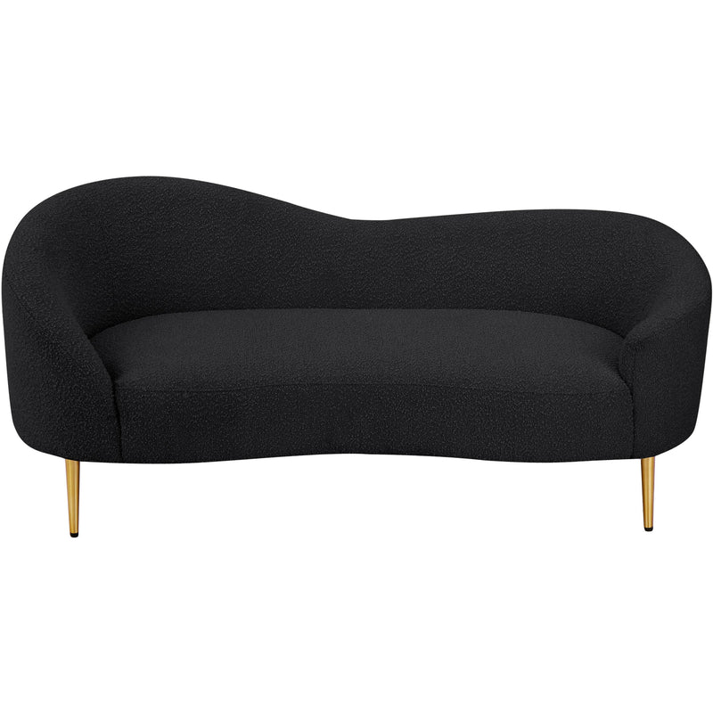 Diamond Modern Furniture Meridian Ritz Stationary Fabric Loveseat 477Black-L IMAGE 5