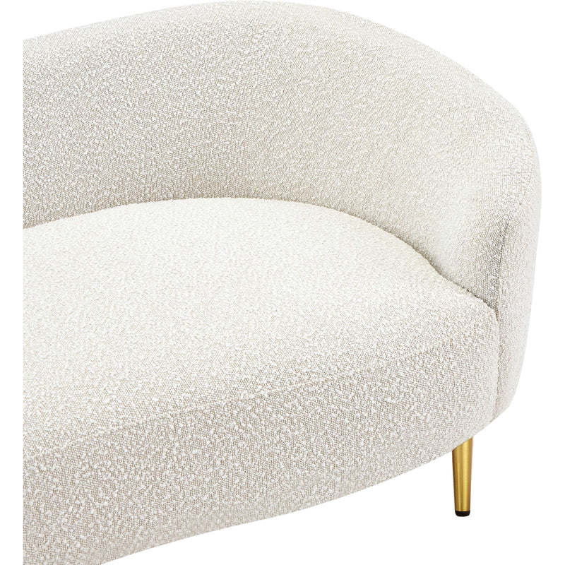 Diamond Modern Furniture Meridian Ritz Stationary Fabric Loveseat 477Cream-L IMAGE 11