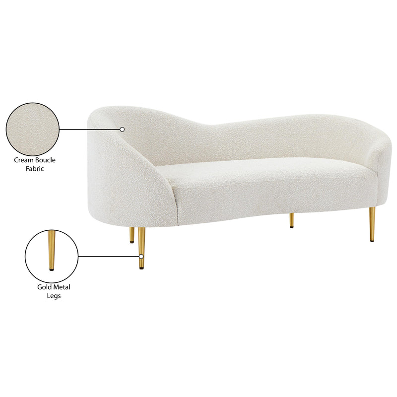 Diamond Modern Furniture Meridian Ritz Stationary Fabric Loveseat 477Cream-L IMAGE 19