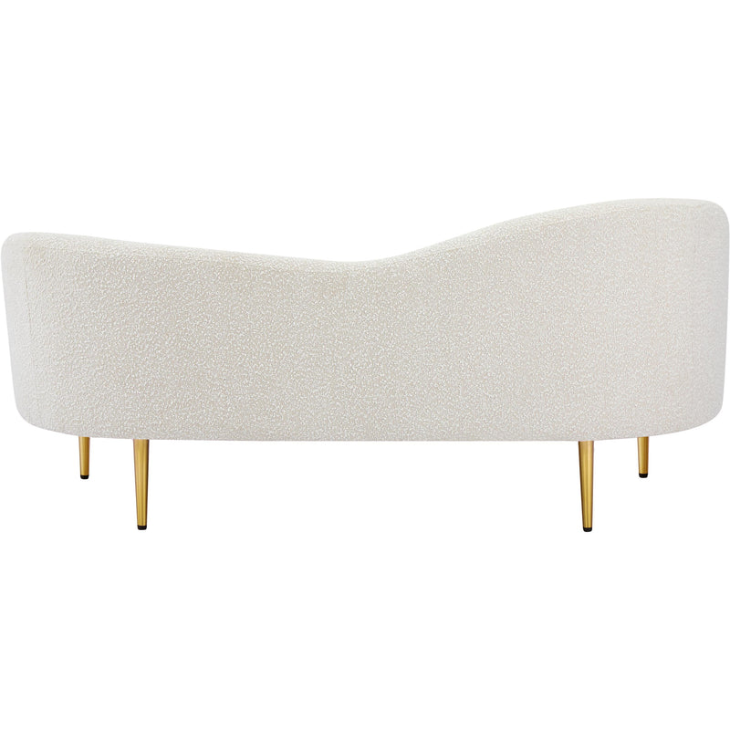 Diamond Modern Furniture Meridian Ritz Stationary Fabric Loveseat 477Cream-L IMAGE 3