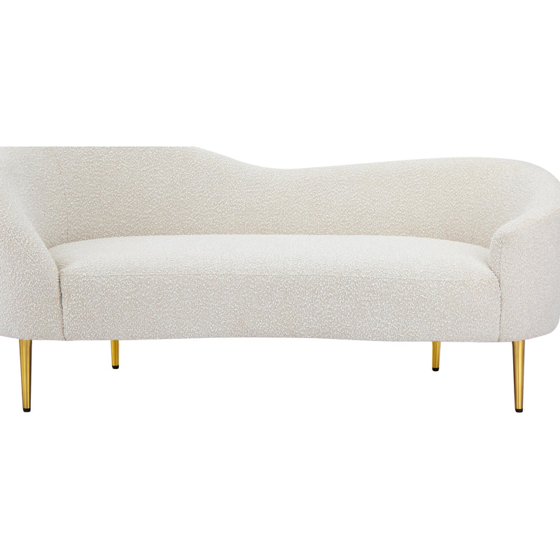 Diamond Modern Furniture Meridian Ritz Stationary Fabric Loveseat 477Cream-L IMAGE 4