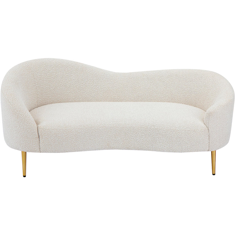 Diamond Modern Furniture Meridian Ritz Stationary Fabric Loveseat 477Cream-L IMAGE 5