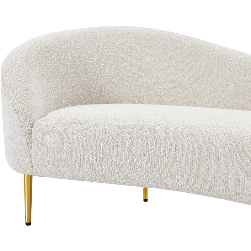 Diamond Modern Furniture Meridian Ritz Stationary Fabric Loveseat 477Cream-L IMAGE 9