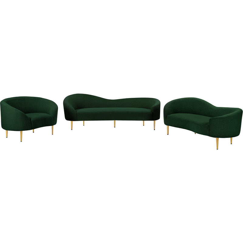 Diamond Modern Furniture Meridian Ritz Stationary Fabric Loveseat 477Green-L IMAGE 15