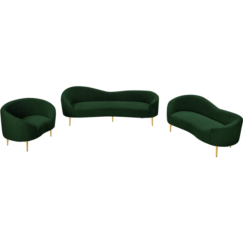 Diamond Modern Furniture Meridian Ritz Stationary Fabric Loveseat 477Green-L IMAGE 16