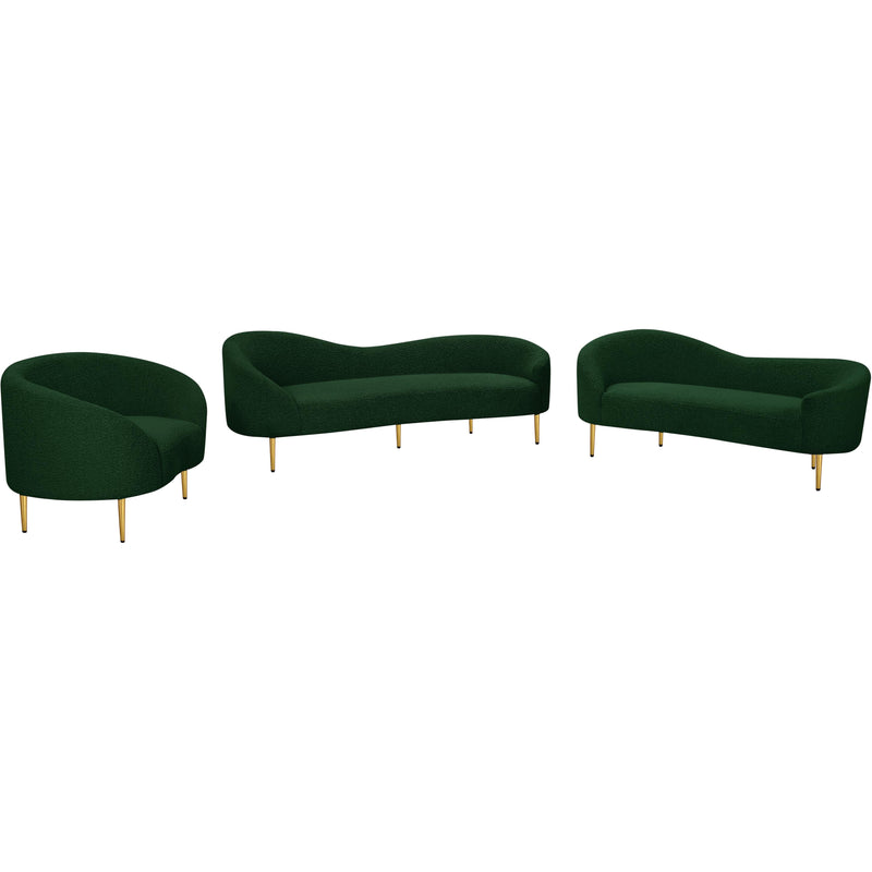 Diamond Modern Furniture Meridian Ritz Stationary Fabric Loveseat 477Green-L IMAGE 17