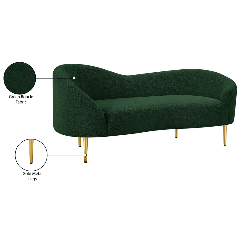 Diamond Modern Furniture Meridian Ritz Stationary Fabric Loveseat 477Green-L IMAGE 19