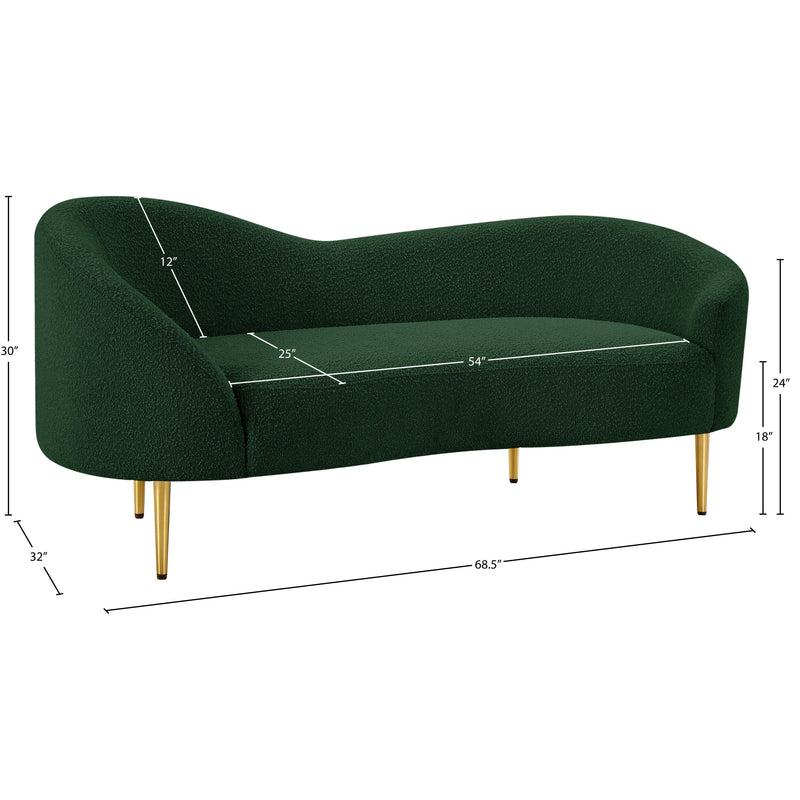 Diamond Modern Furniture Meridian Ritz Stationary Fabric Loveseat 477Green-L IMAGE 20