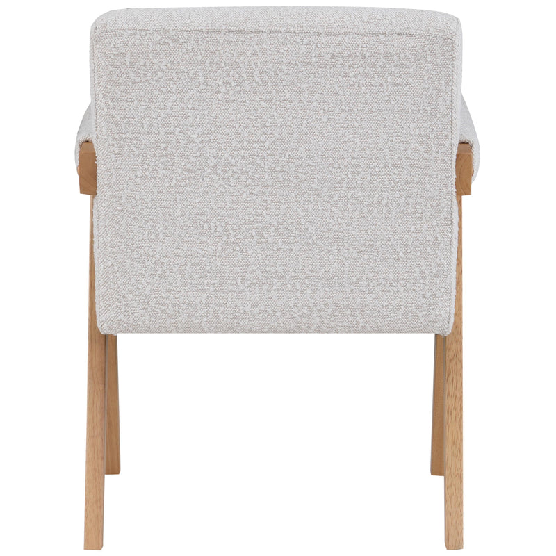 Meridian Woodloch Cream Boucle Fabric Accent Chair IMAGE 3