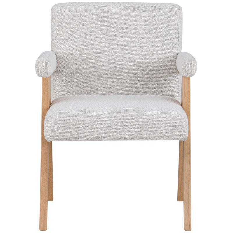 Meridian Woodloch Cream Boucle Fabric Accent Chair IMAGE 4