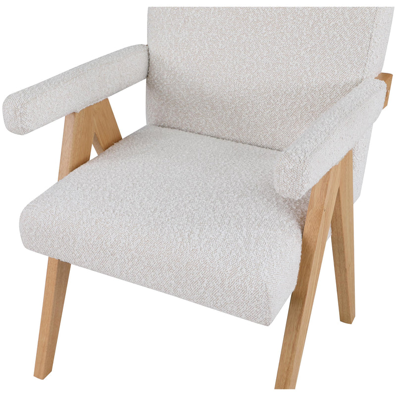 Meridian Woodloch Cream Boucle Fabric Accent Chair IMAGE 6