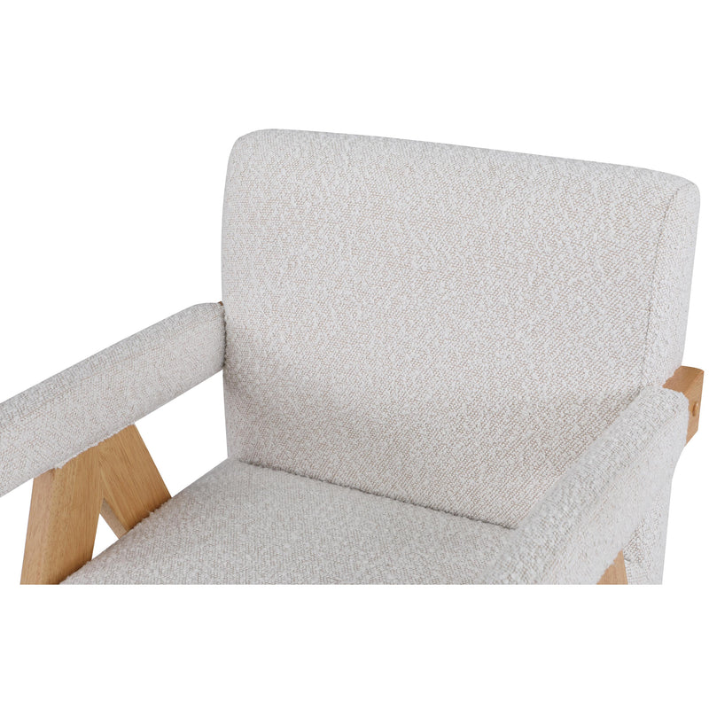 Meridian Woodloch Cream Boucle Fabric Accent Chair IMAGE 7