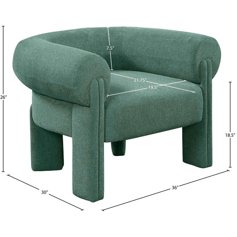 Meridian Stefano Green Polyester Fabric Accent Chair IMAGE 10