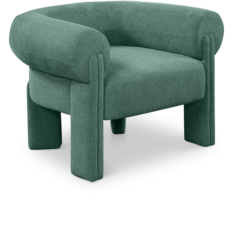 Meridian Stefano Green Polyester Fabric Accent Chair IMAGE 1