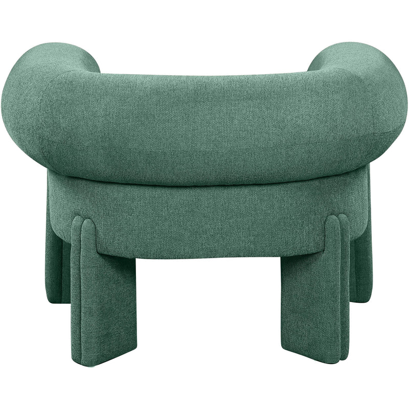 Meridian Stefano Green Polyester Fabric Accent Chair IMAGE 3