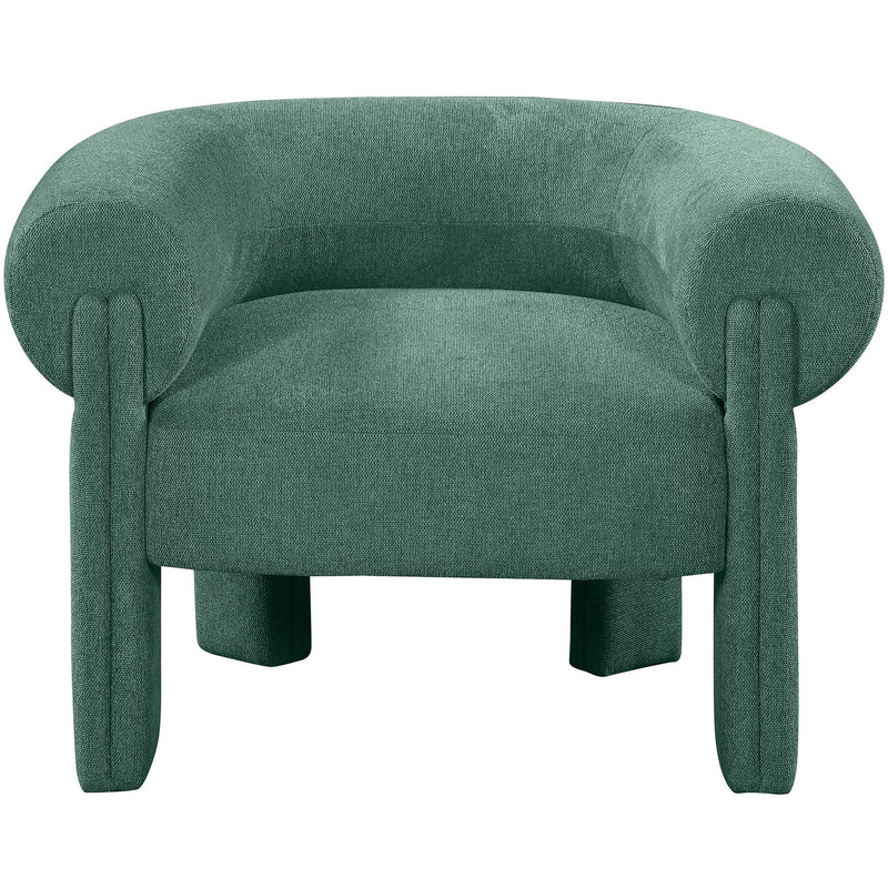 Meridian Stefano Green Polyester Fabric Accent Chair IMAGE 4
